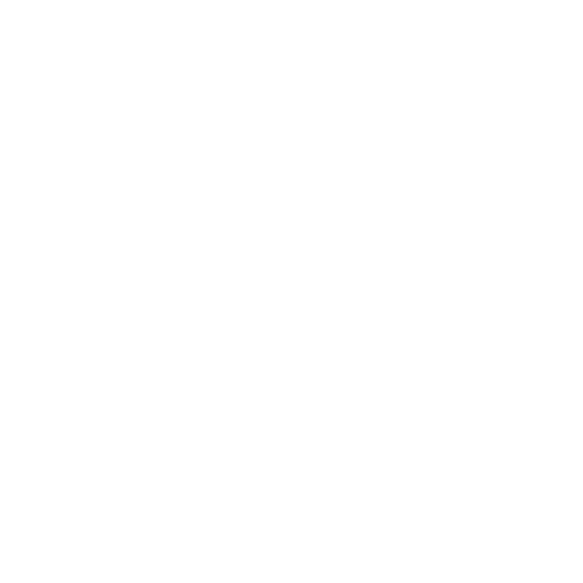 Monoline Triangle Pyramid Logo #ffffff