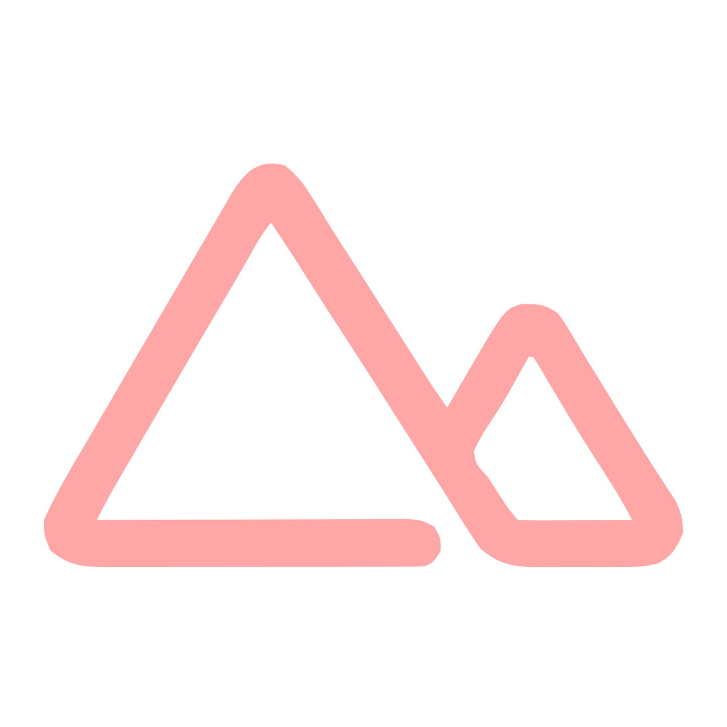 Twin Mountains Monoline Logo #ffa6a6