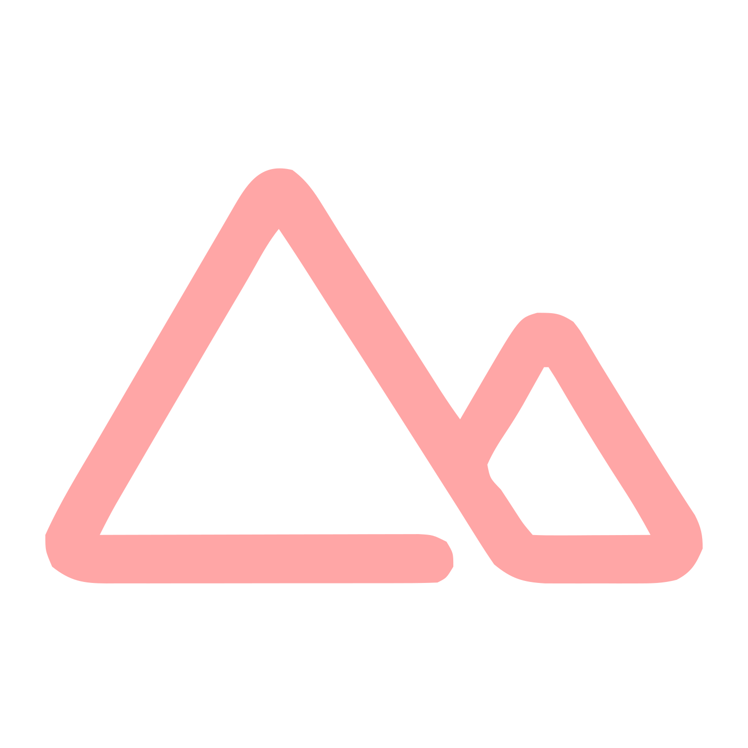 Twin Mountains Monoline Logo #ffa6a6