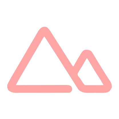 Twin Mountains Monoline Logo #ffa6a6