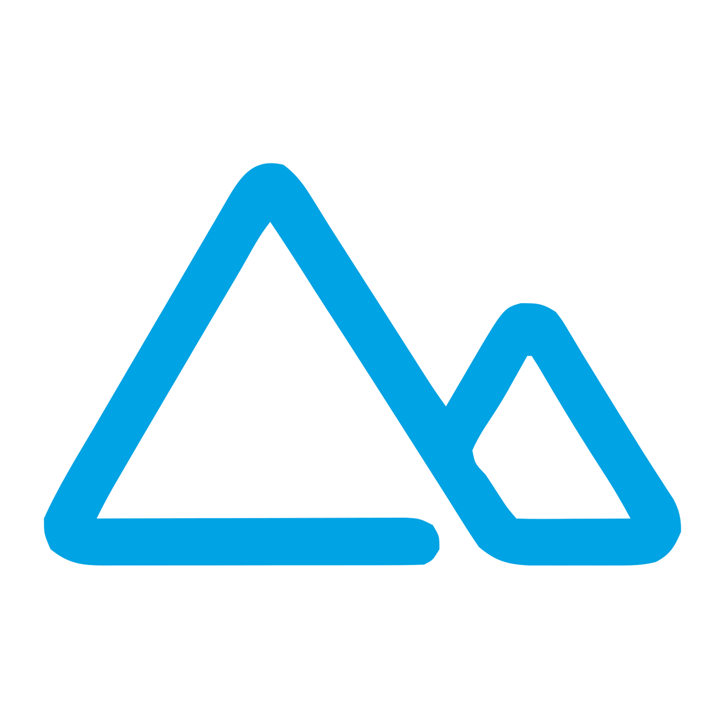 Twin Mountains Monoline Logo #00a3e4