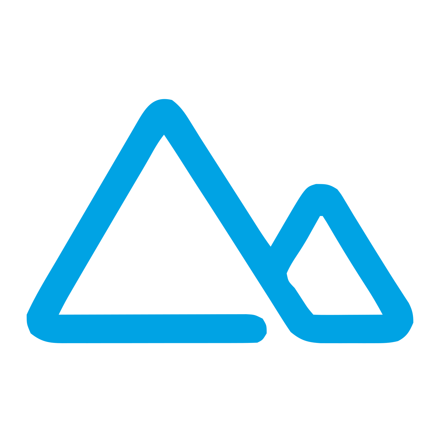 Twin Mountains Monoline Logo #00a3e4