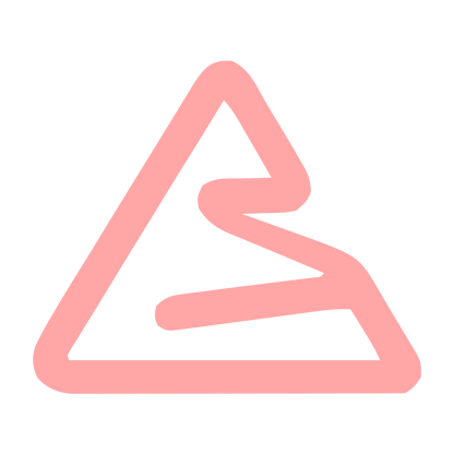 Monoline Triangle Path Logo #ffa6a6