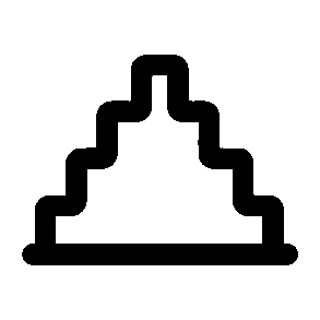 Monoline Step Pyramid Logo