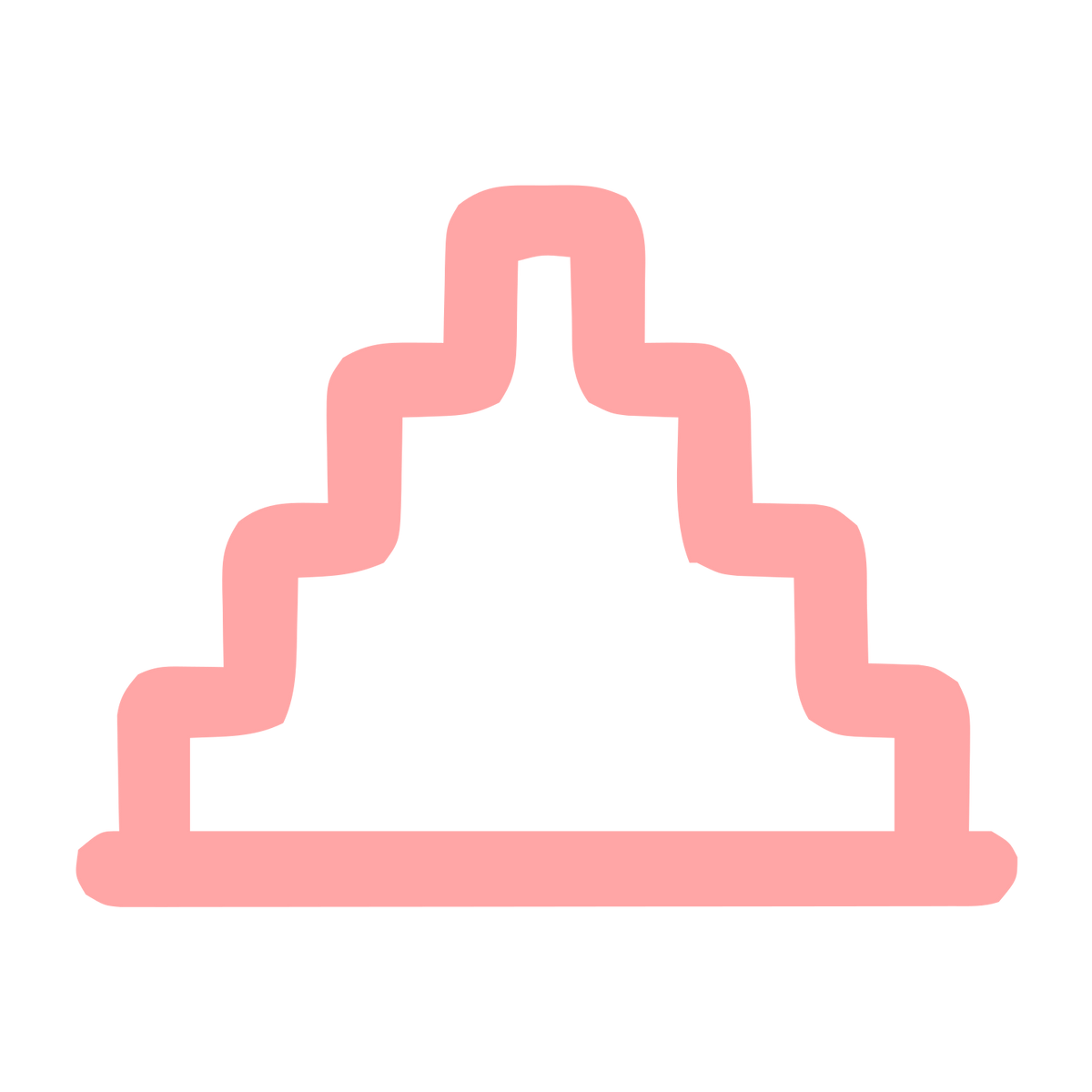 Monoline Step Pyramid Logo #ffa6a6