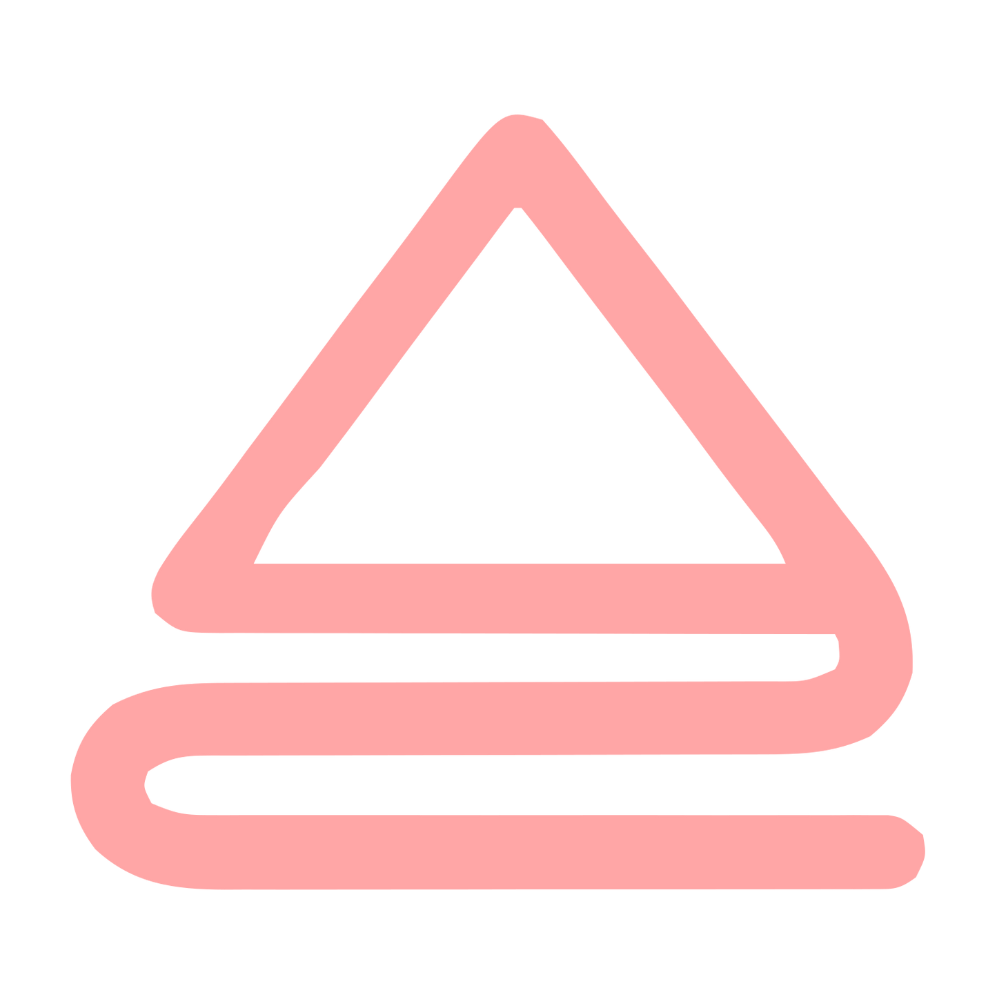 Monoline Pyramid Stack Logo #ffa6a6