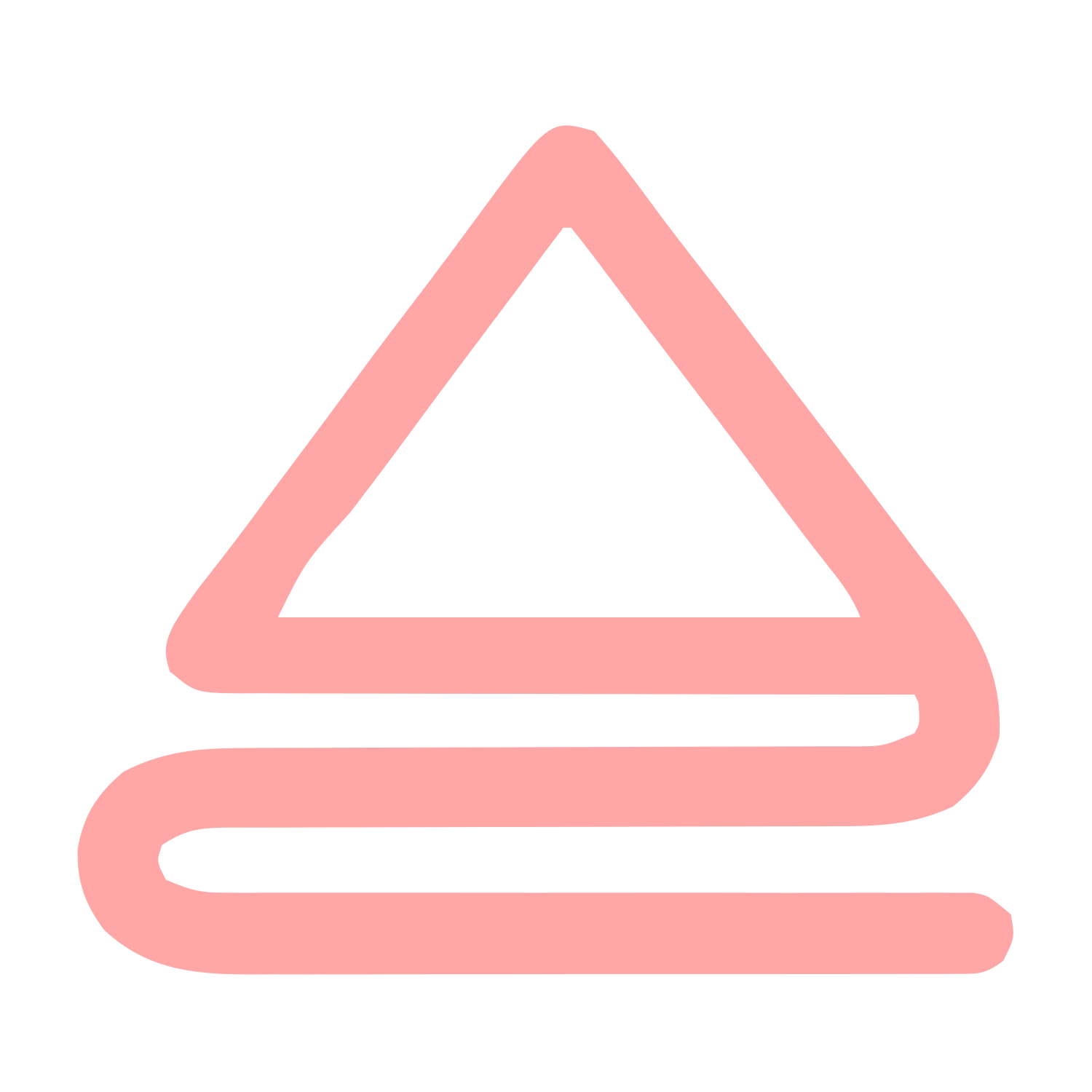 Monoline Pyramid Stack Logo #ffa6a6