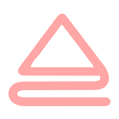 Monoline Pyramid Stack Logo #ffa6a6