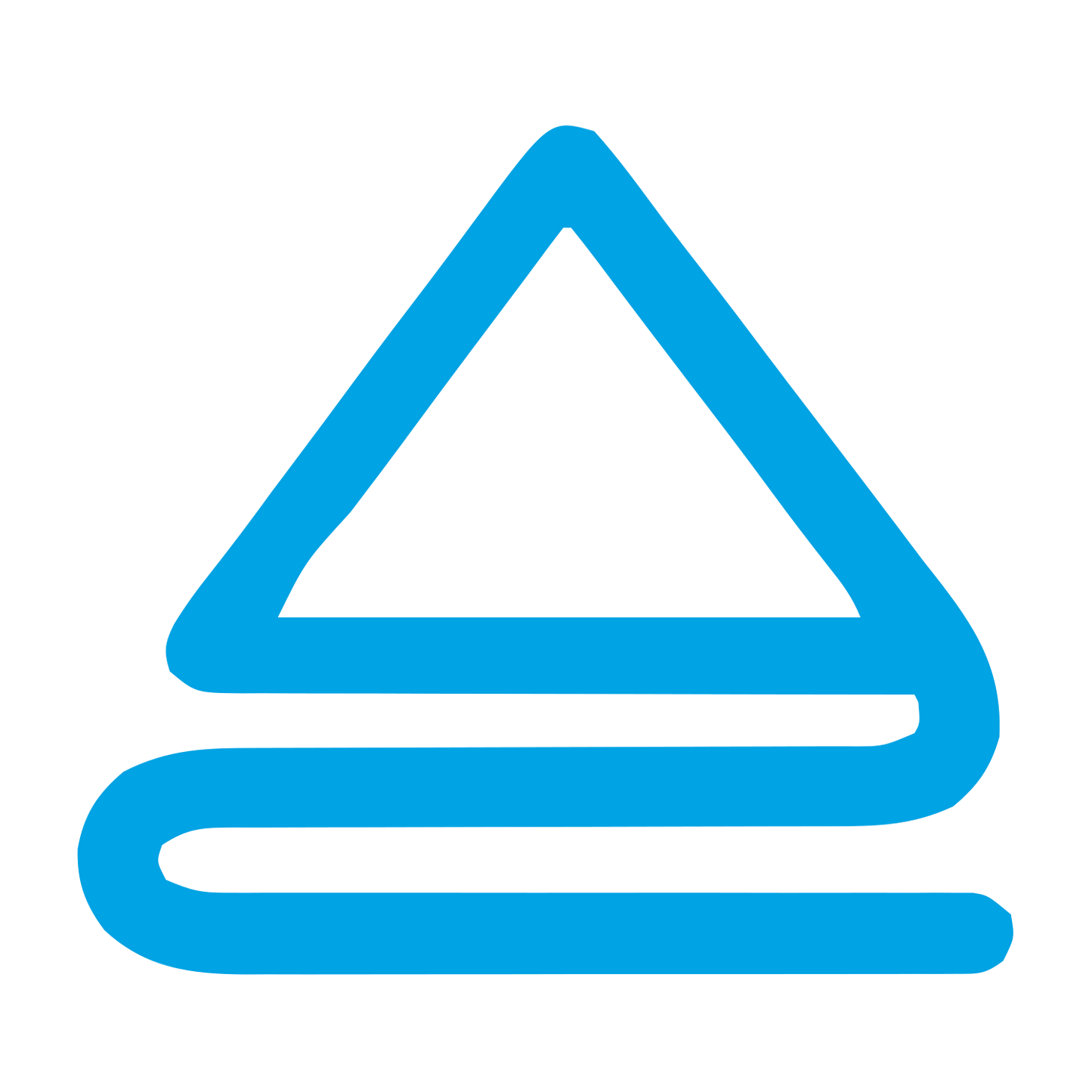 Monoline Pyramid Stack Logo #00a3e4