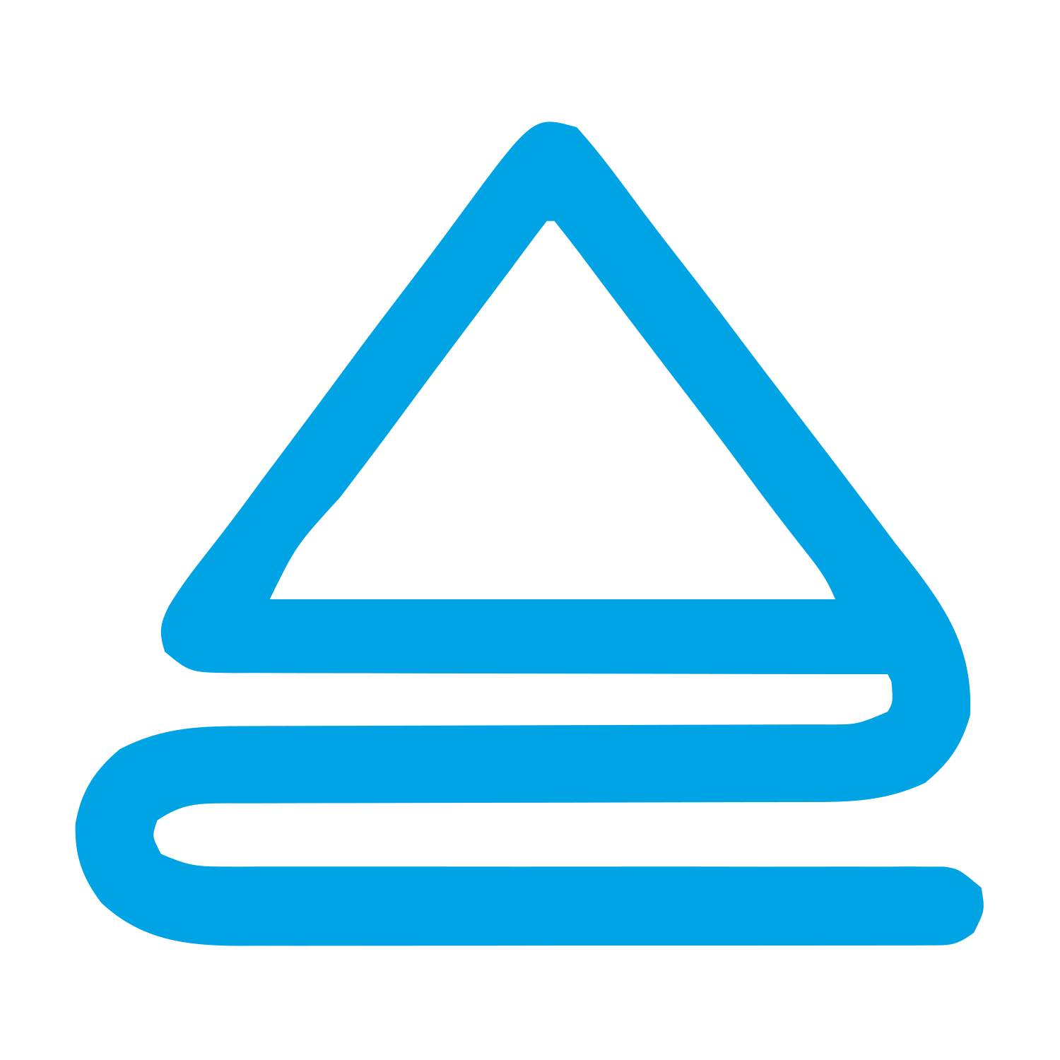 Monoline Pyramid Stack Logo #00a3e4