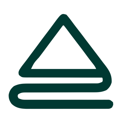 Monoline Pyramid Stack Logo #003932
