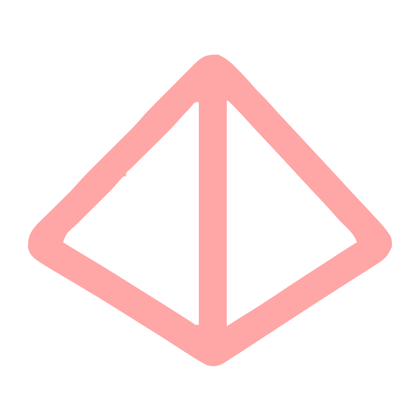 Monoline Pyramid Logo #ffa6a6