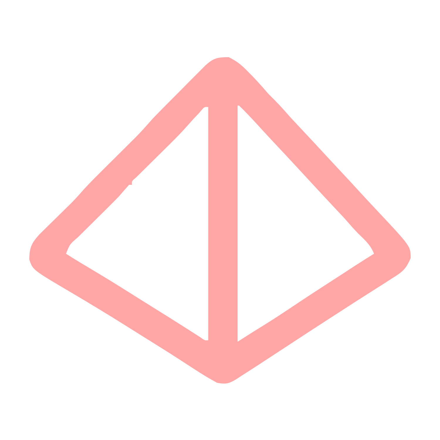 Monoline Pyramid Logo #ffa6a6