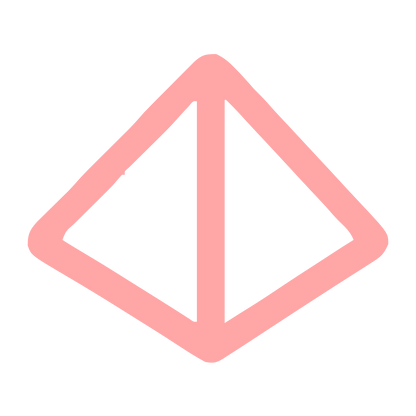 Monoline Pyramid Logo #ffa6a6