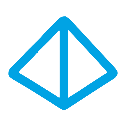 Monoline Pyramid Logo #00a3e4