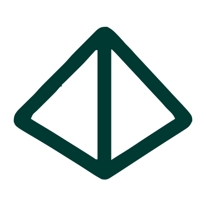 Monoline Pyramid Logo #003932