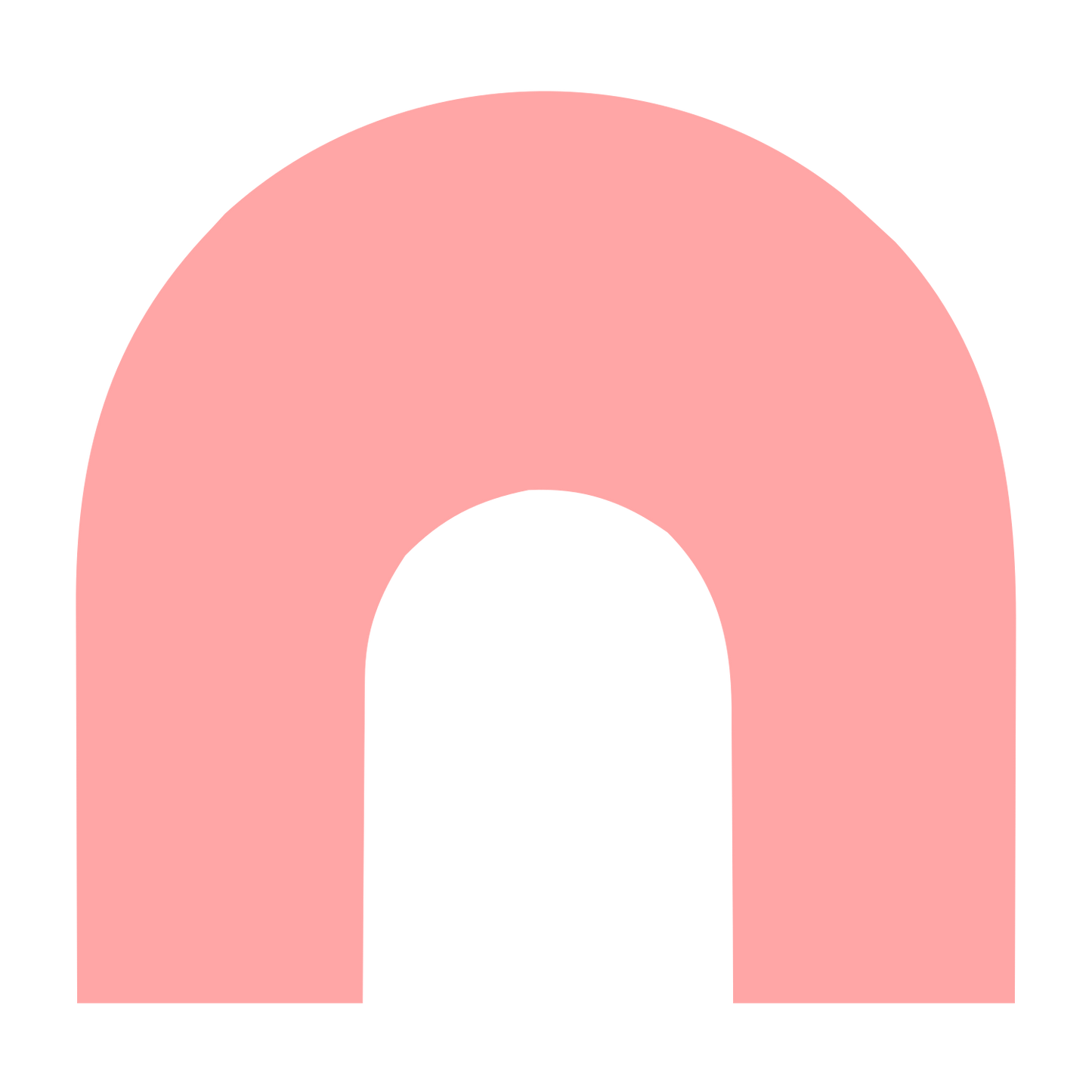 Arch Negative Space Logo #ffa6a6