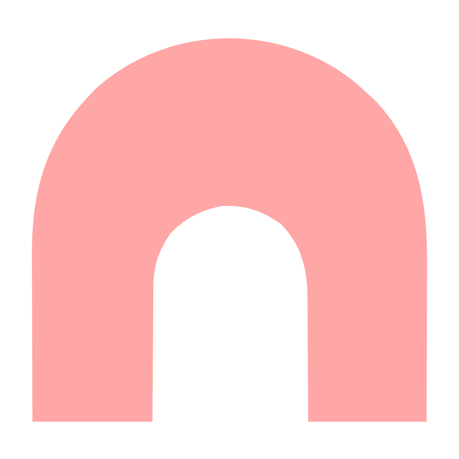 Arch Negative Space Logo #ffa6a6