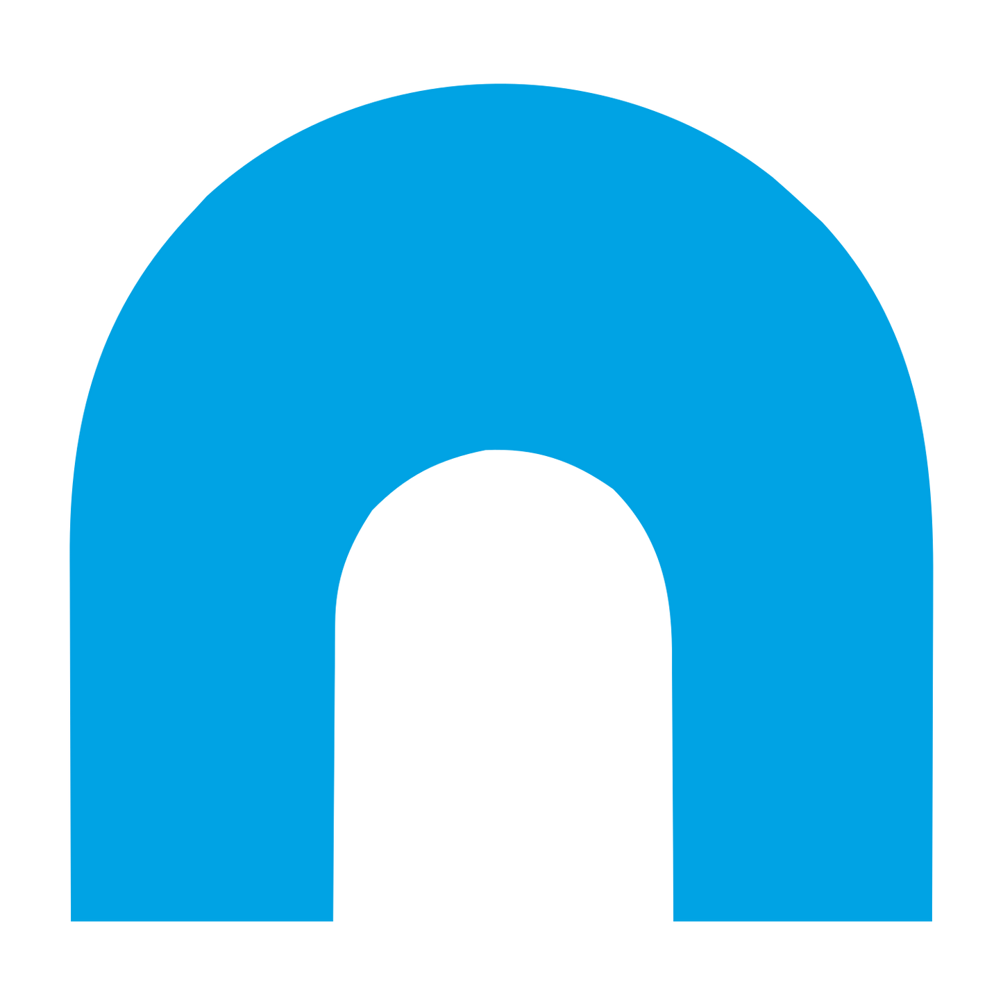 Arch Negative Space Logo #00a3e4