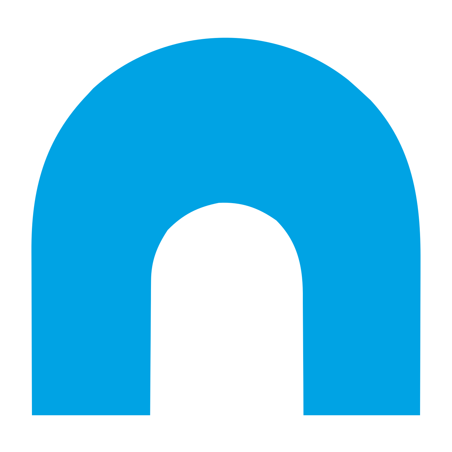 Arch Negative Space Logo #00a3e4
