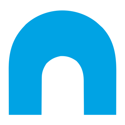 Arch Negative Space Logo #00a3e4