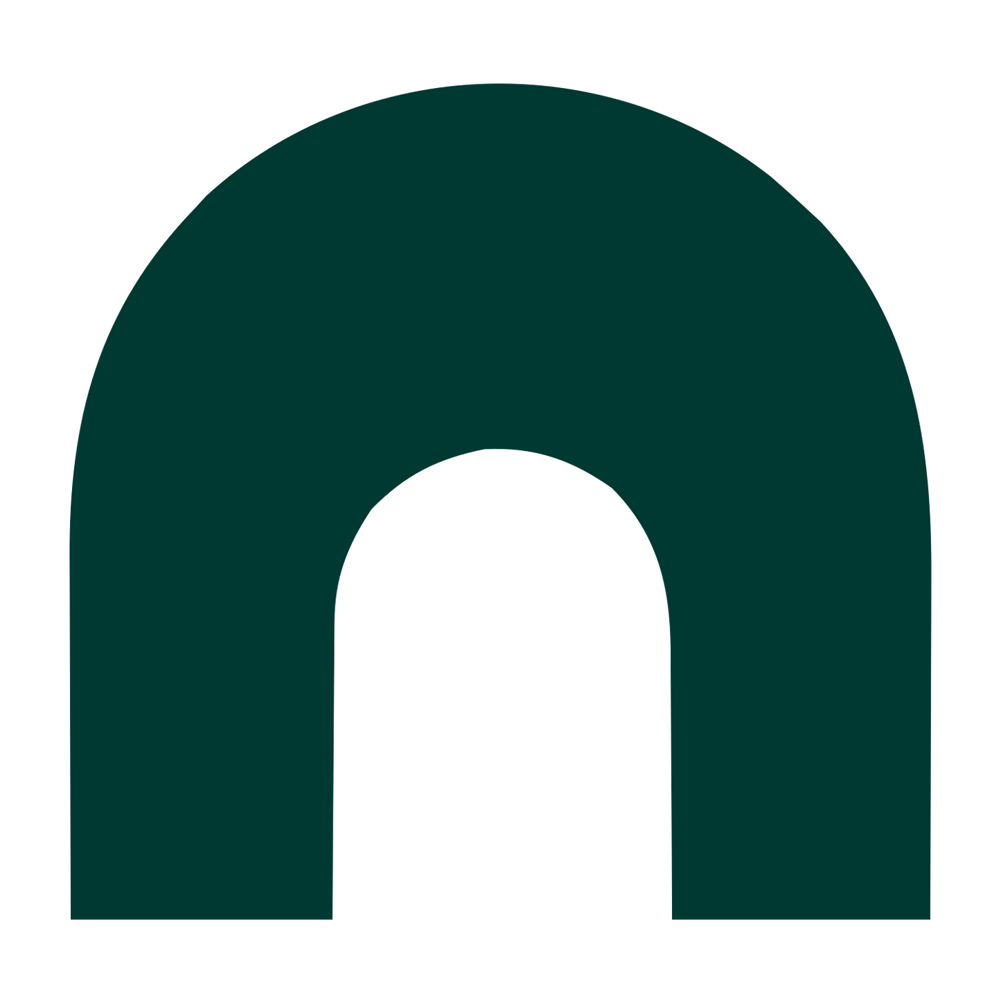 Arch Negative Space Logo #003932
