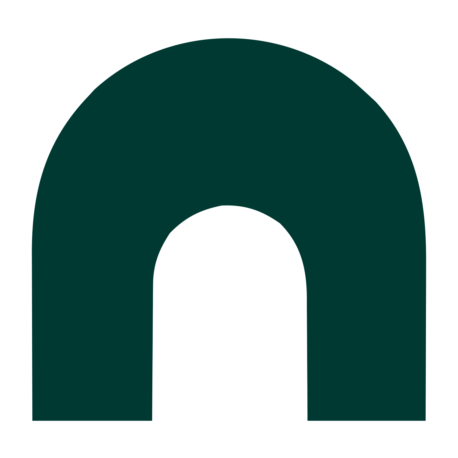 Arch Negative Space Logo #003932