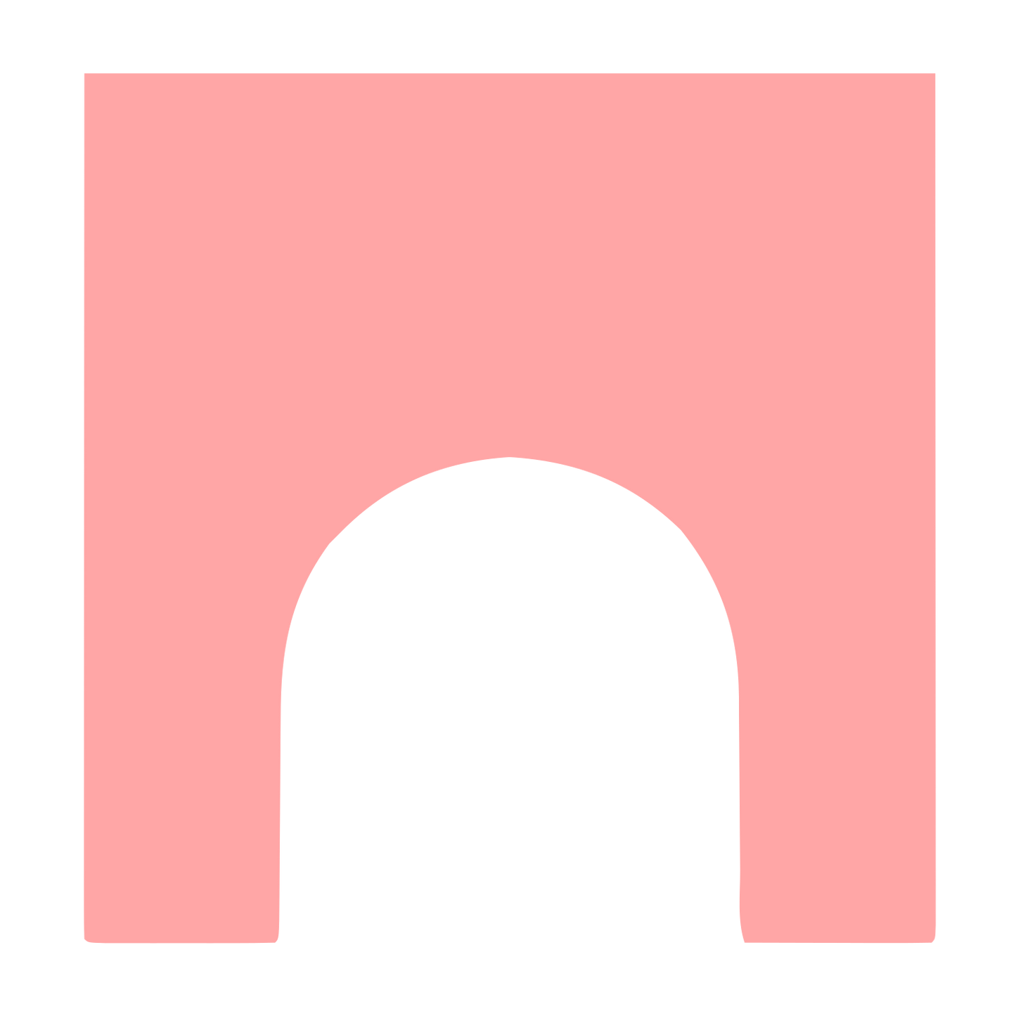 Arch Negative Space Logo #ffa6a6