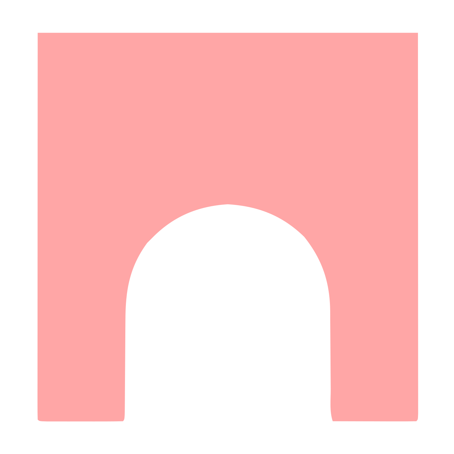 Arch Negative Space Logo #ffa6a6