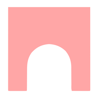 Arch Negative Space Logo #ffa6a6