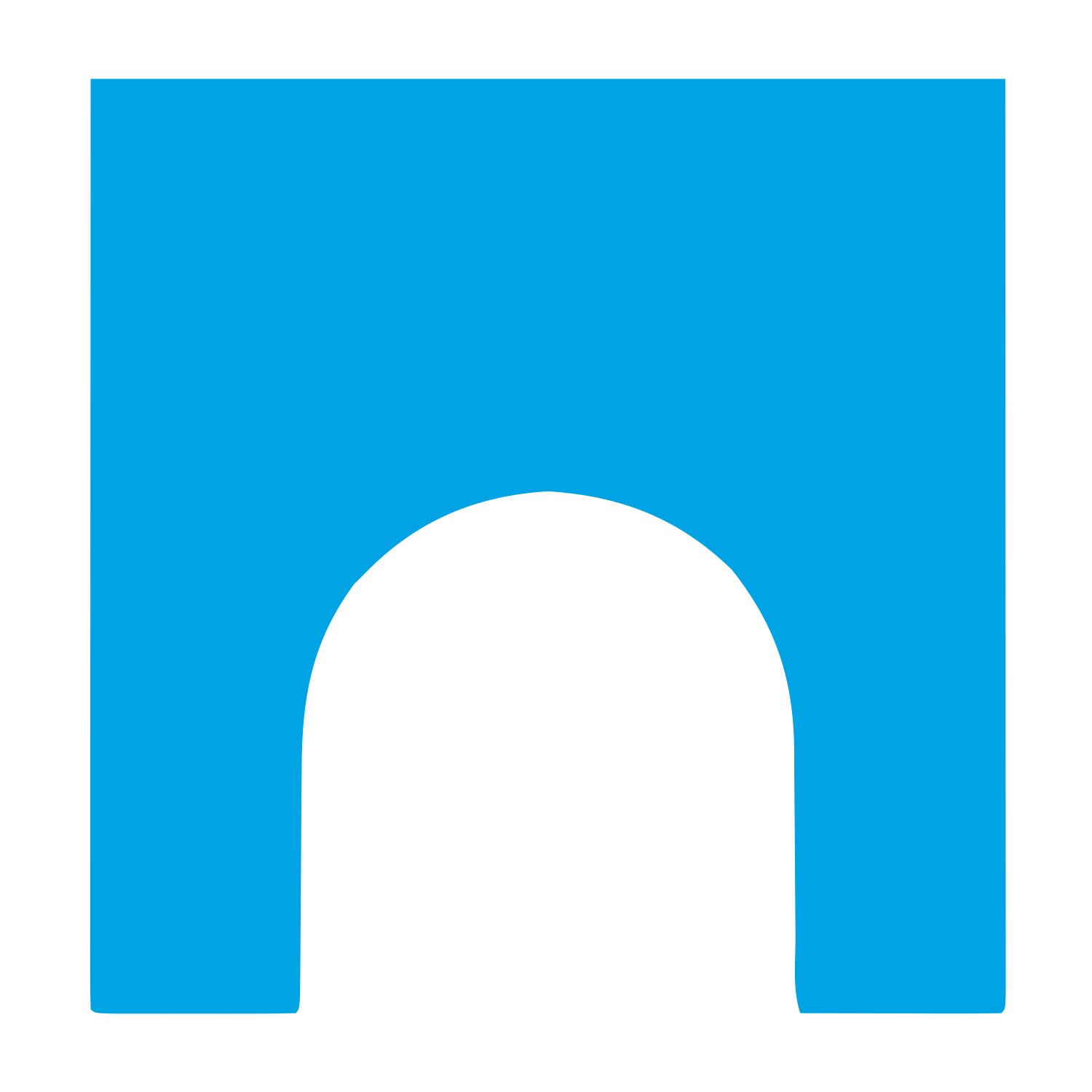 Arch Negative Space Logo #00a3e4