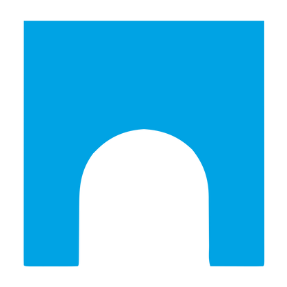 Arch Negative Space Logo #00a3e4
