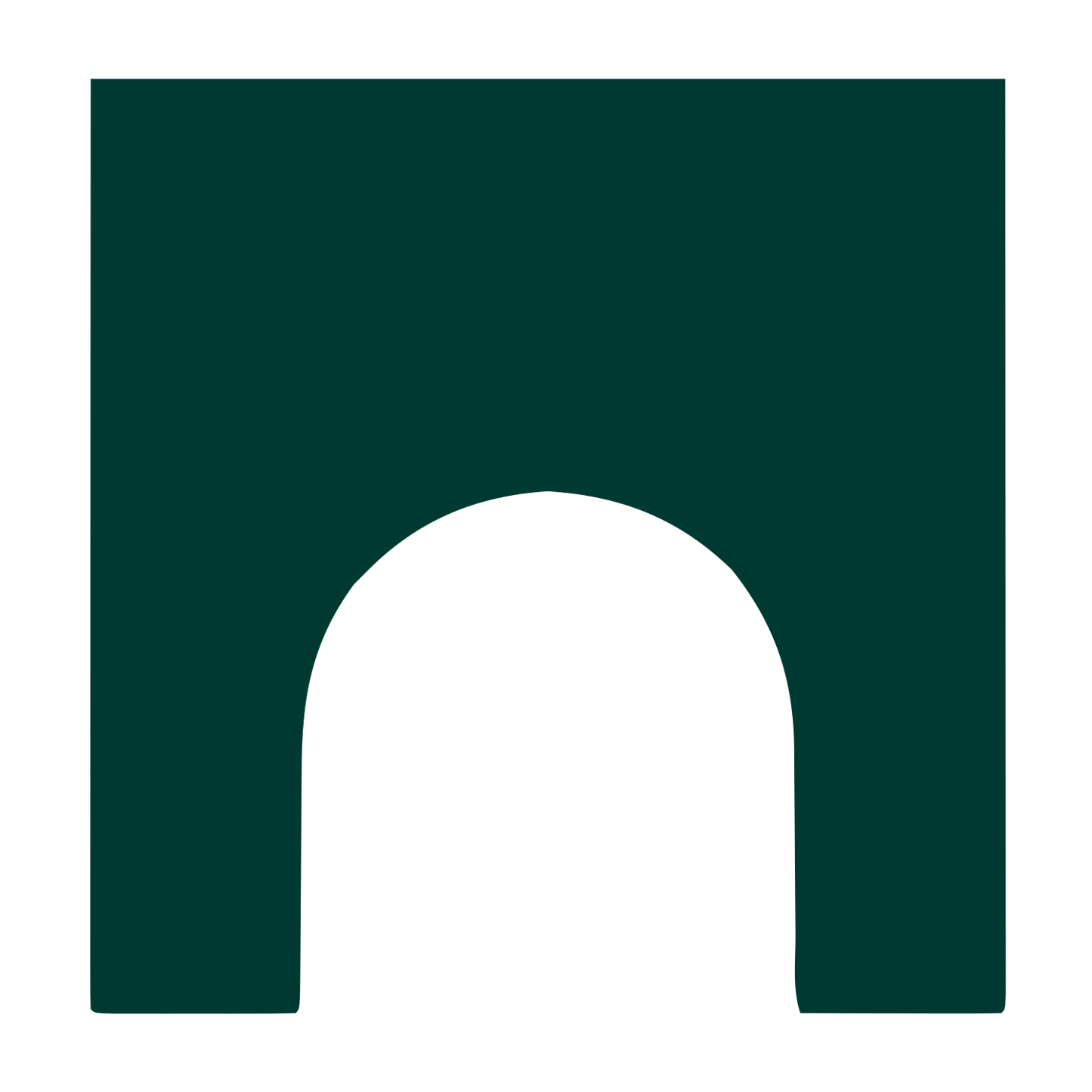 Arch Negative Space Logo #003932