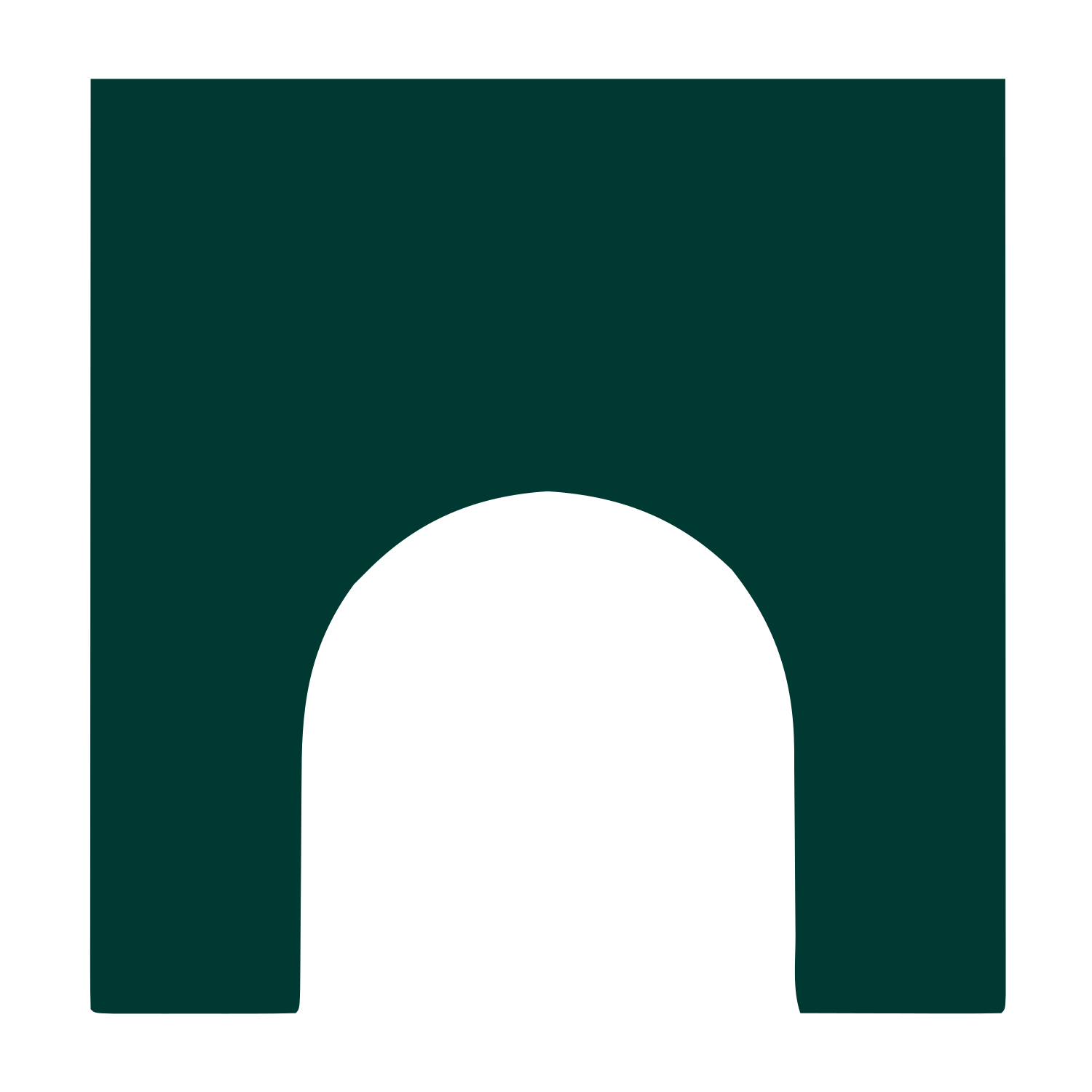 Arch Negative Space Logo #003932