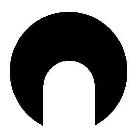 Arch Negative Space Circle Logo