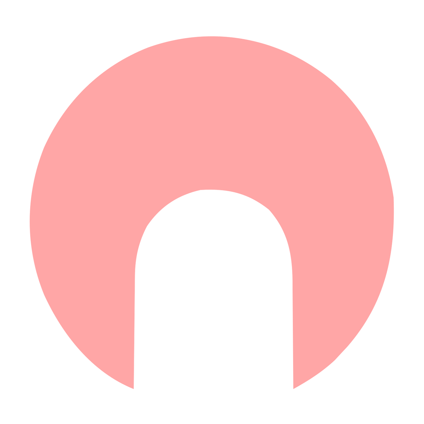 Arch Negative Space Circle Logo #ffa6a6