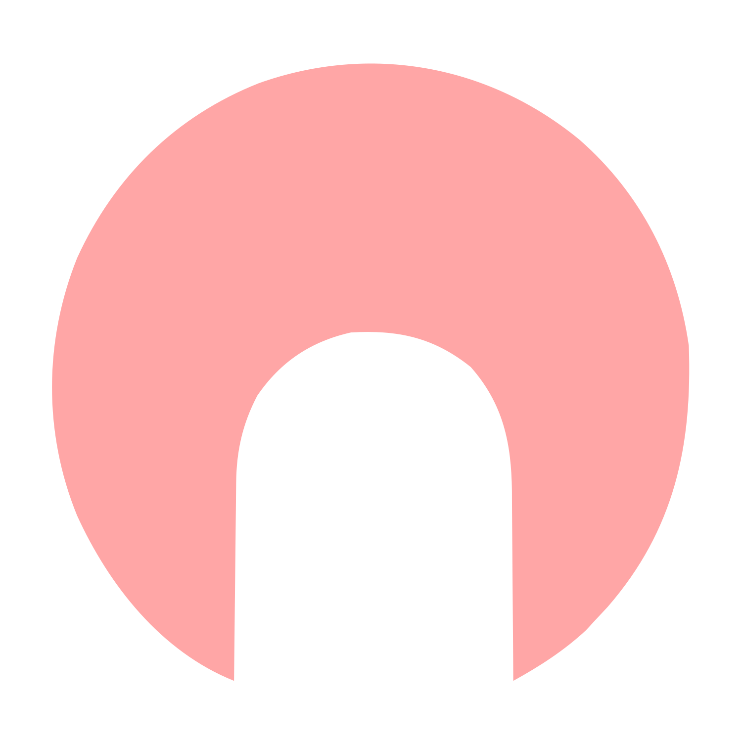 Arch Negative Space Circle Logo #ffa6a6