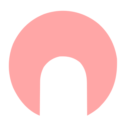Arch Negative Space Circle Logo #ffa6a6