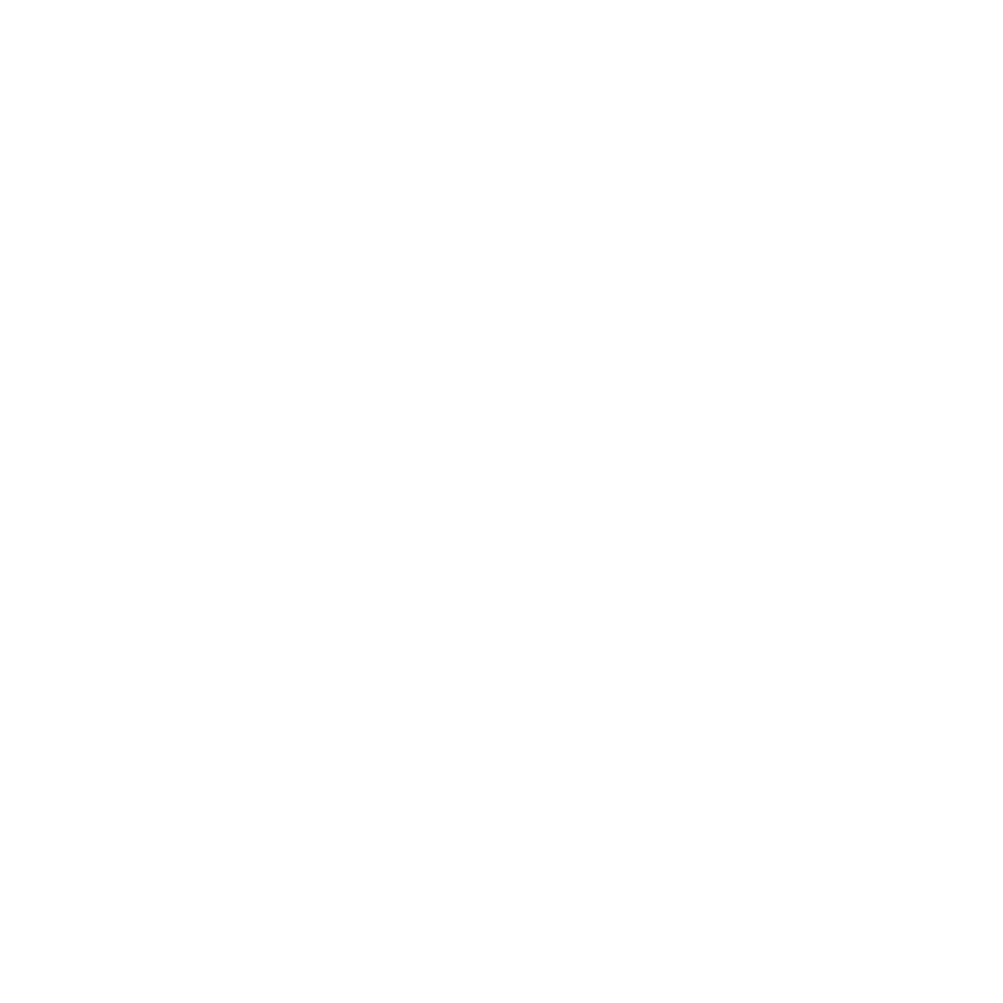 Arch Negative Space Circle Logo #ffffff