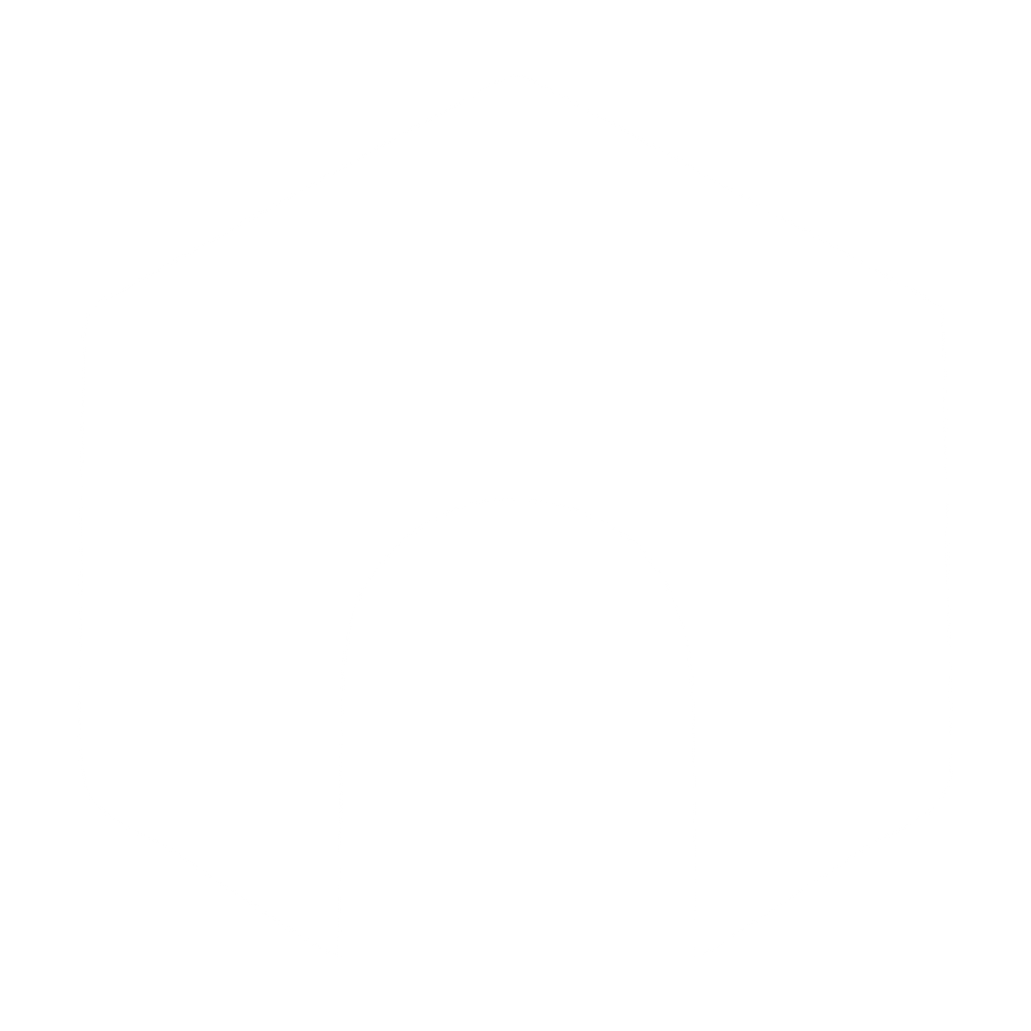 Hexagon Arch Negative Space Logo #ffffff