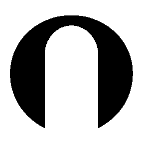 Arch Negative Space Circle Logo