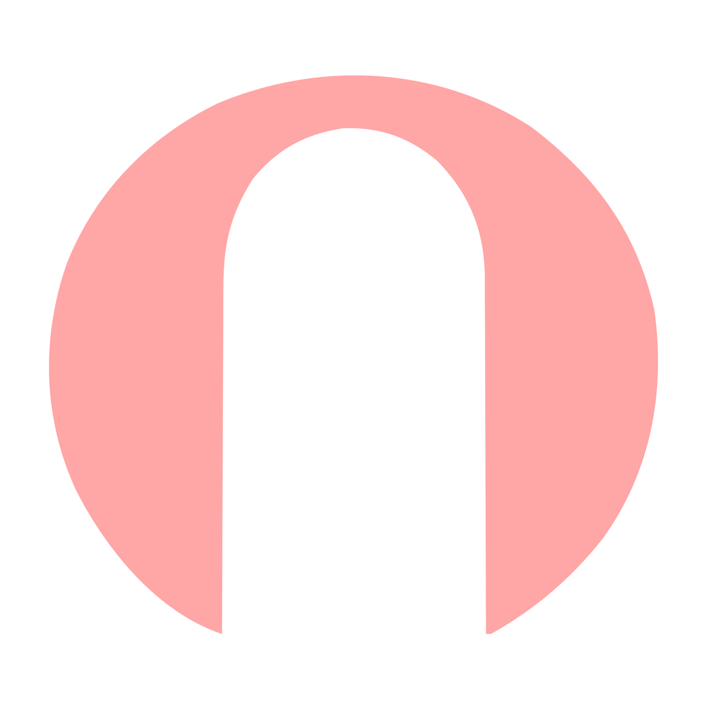 Arch Negative Space Circle Logo #ffa6a6