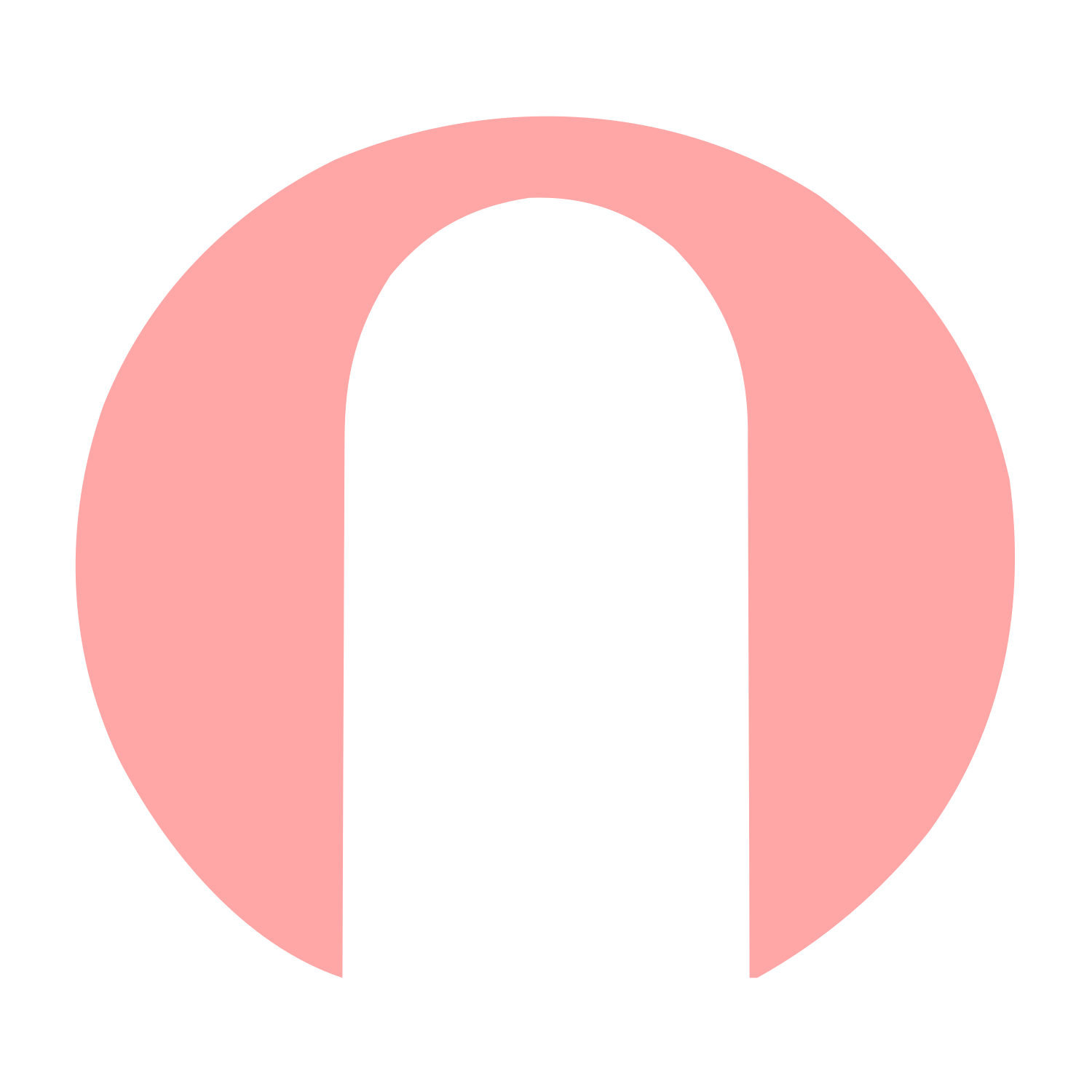 Arch Negative Space Circle Logo #ffa6a6