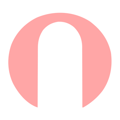 Arch Negative Space Circle Logo #ffa6a6