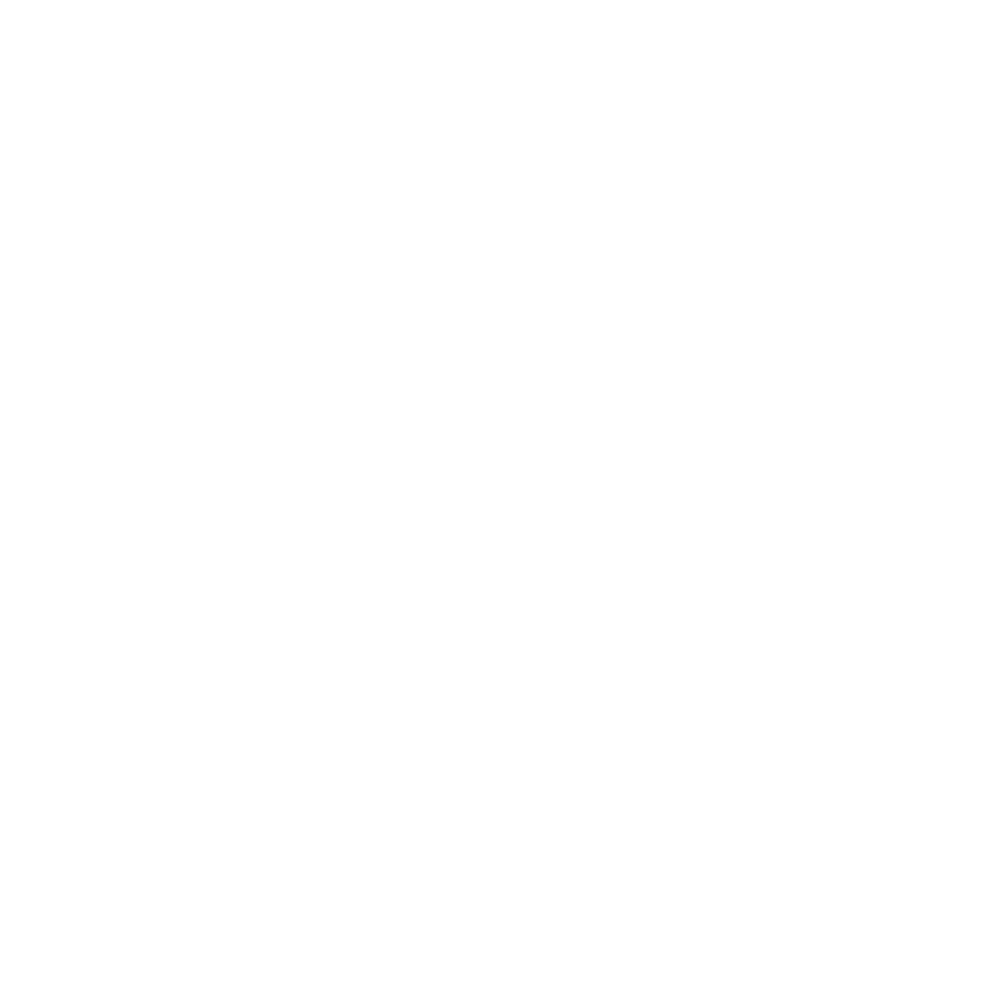 Arch Negative Space Circle Logo #ffffff