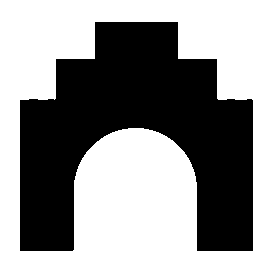 Arch Gateway Negative Space Logo