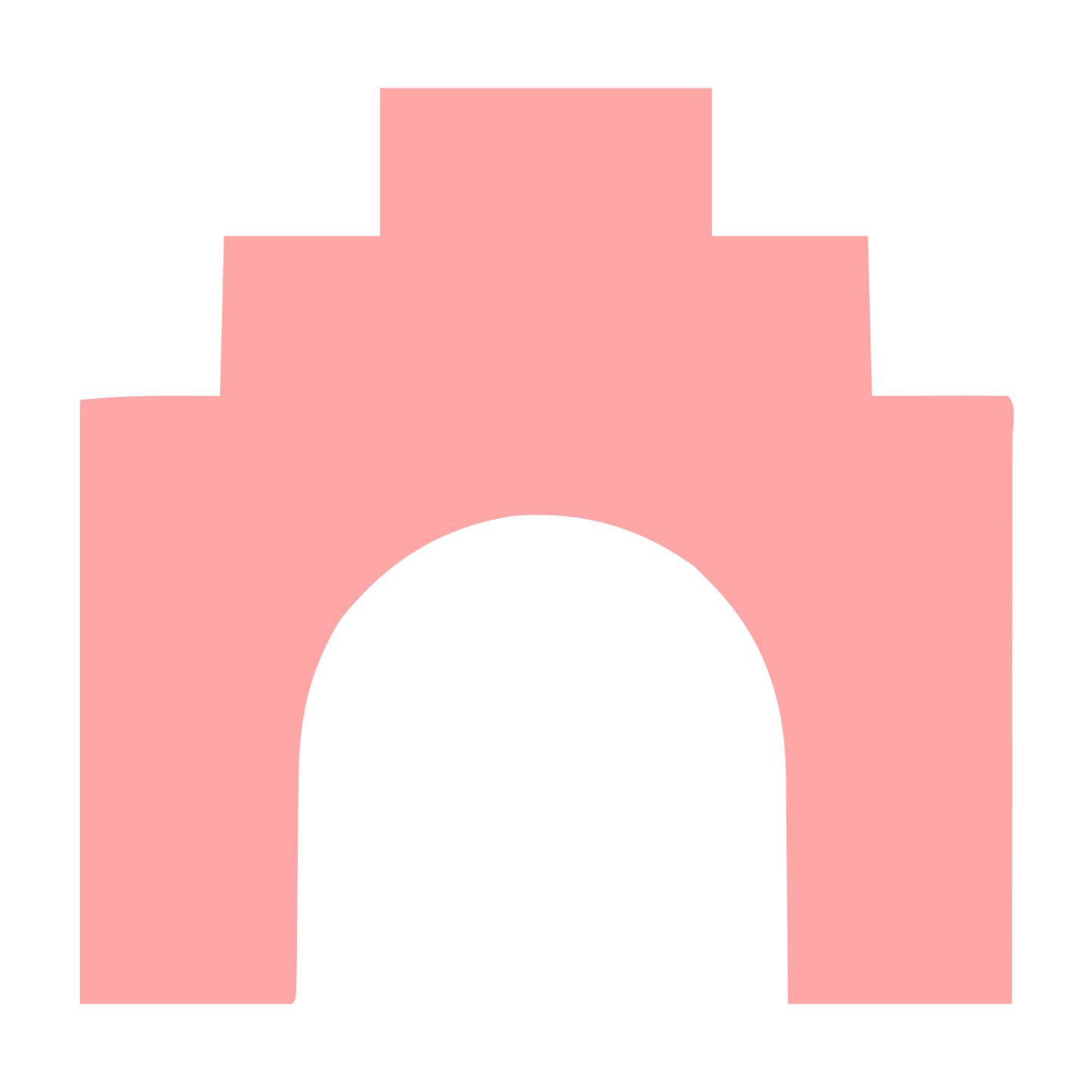 Arch Gateway Negative Space Logo #ffa6a6