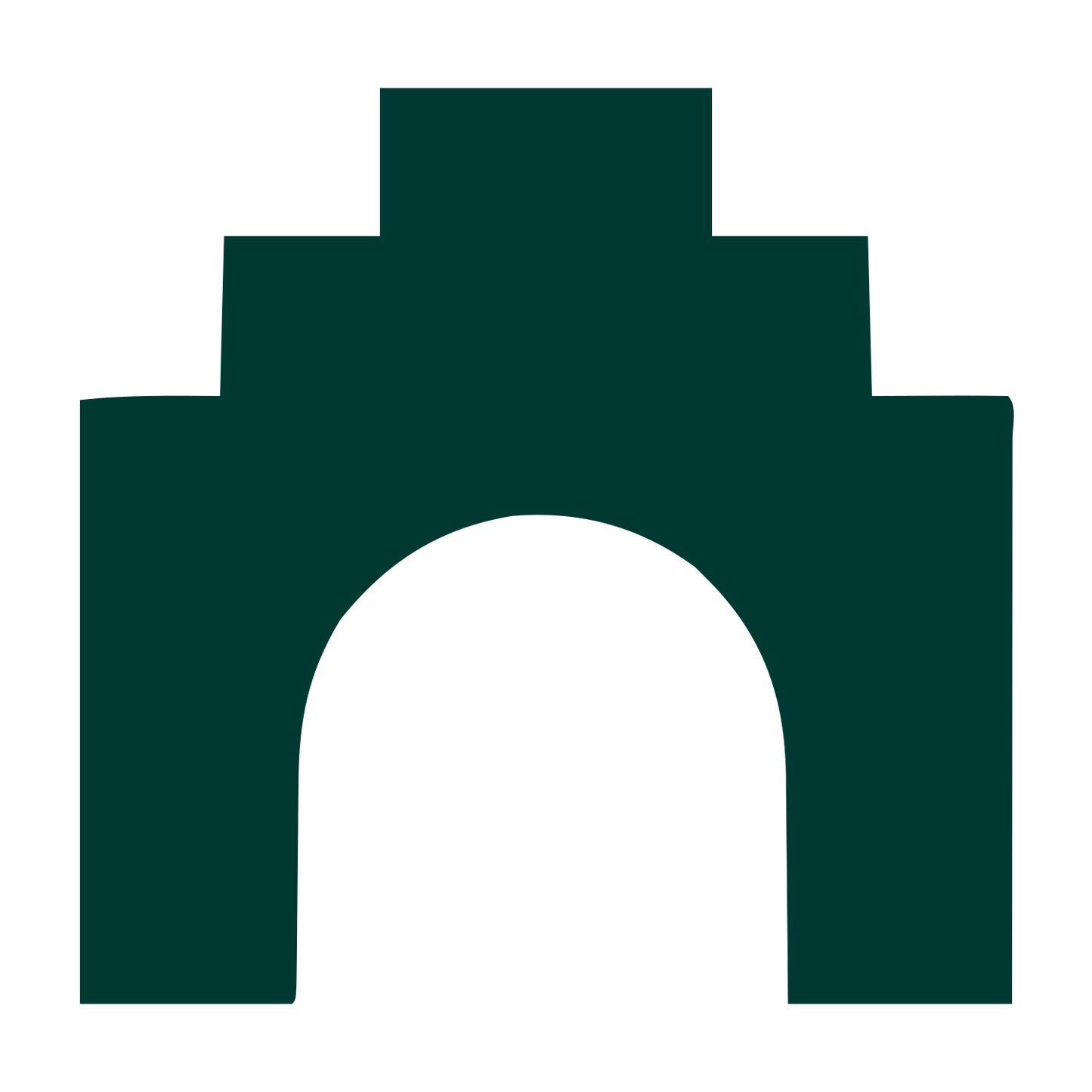 Arch Gateway Negative Space Logo #003932