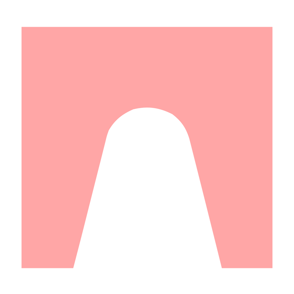 Negative Space Arch Logo #ffa6a6