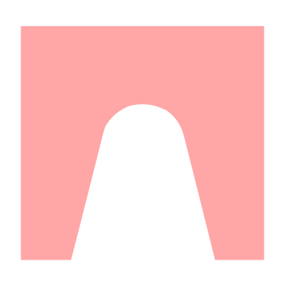 Negative Space Arch Logo #ffa6a6